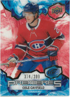 2021-22 UD Ice Premieres Red Rookie Cole Caufield /399 č. 399