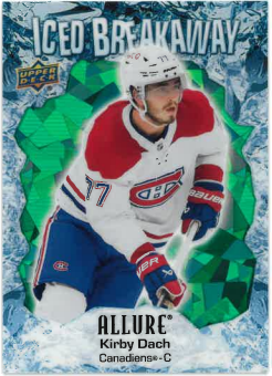 2023-24 UD Ice Iced Breakaway Green Kirby Dach /249 č. IB-10