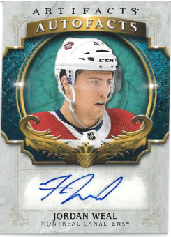 2020-21 UD Artifacts Autofacts Jordan Weal č. A-JW