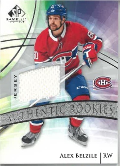 2020-21 UD SP Game Used Authentic Rookies Jersey Alex Belizile č. 182