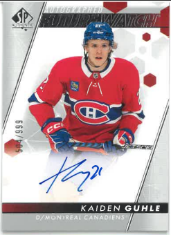 2022-23 UD SP Authentic Autographed Future Watch Kaiden Guhle /999