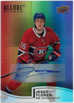 2021-22 UD Allure Full Rainbow Auto Jesse Ylonen č. R-22