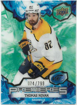 2021-22 UD Ice Premieres Green Thomas Novak /799 č. 203