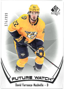 2021-22 UD Authentic David Farrance Future Watch /999 č. 117
