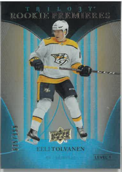 2018-19 UD Trilogy Rookie Premieres Level 1 Eeli Tolvanen /999 č. 70