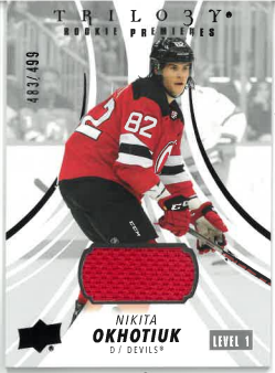 2022-23 UD Trilogy Rookie Premieres Jersey Lvl. 1 Nikita Okhutiuk /499 č. 135
