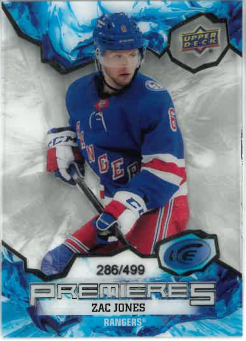 2021-22 UD Ice Premieres Zack Jones /499 č. 223