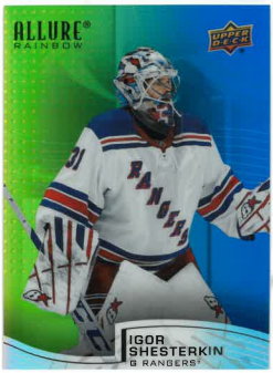 2021-22 UD Allure Rainbow Green/Blue Igor Shesterkin /299 č. R-70