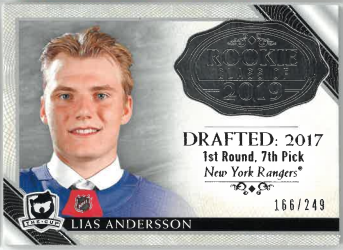 2018-19 UD The Cup Rookie Class Of 2019 Lias Andersson /249 č. 2019-LA