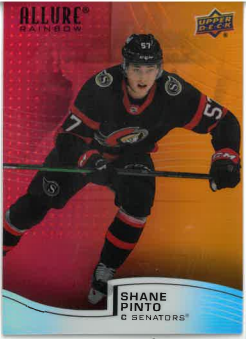 2021-22 UD Allure Rainbow Red/Orange Shane Pinto č. R-27