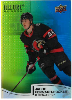 2021-22 UD Allure Rainbow Green/Blue Jacob Bernard-Docker /299 č. R-21