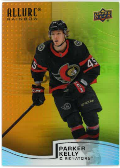 2021-22 UD Allure Rainbow Orange/Yellow Parker Kelly č. R-46