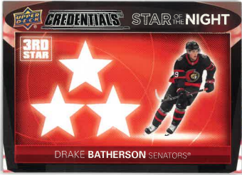 2021-22 UD Credentials Star Of The Night Drake Batherson č. 3S-6
