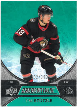 2021-22 UD Credentials Teal Tim Stutzle /399 č. 28