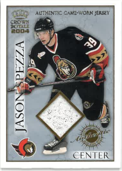 2004-05 Pacific Crown Royale Game-Worn Jersey Jason Spezza /630 č. 17
