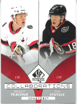 2022-23 UD SP Authentic Collaborations B. Tkachuk/T. Stutzle č. C-14