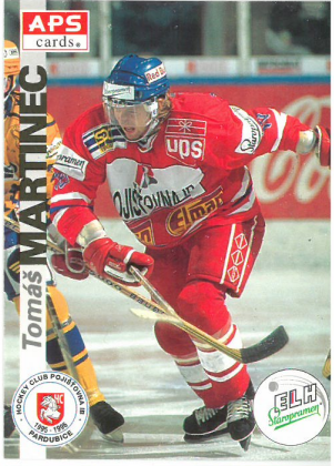 1996-97 APS Tomáš Martinec HC Pojišťovna Pardubice č. 158