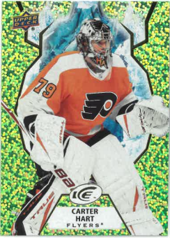2021-22 UD Ice Green Carter Hart č. 21