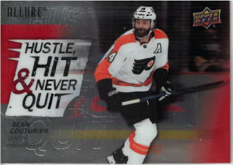 2021-22 UD Allure Hustle, Hit and Never Quit Sean Couturier č. HH-13
