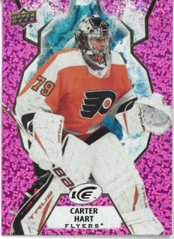 2021-22 UD Ice Purple Carter Hart č. 21