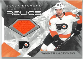 2021-22 UD Black Diamond Debut Relics Tanner Laczynski č. DD-TL