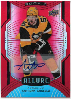 2020-21 UD Allure Red Rainbow Auto Rookie Anthony Angelo č. 101