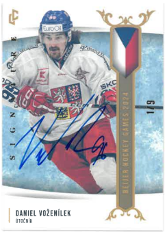 2024 Legendary Cards Golden Czech Hockey Games 2024 Signature Daniel Voženílek /9 č. EHB-25