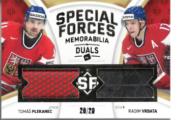 2021-22 MK Special Forces Memorabilia Duals Plekanec/Vrbata /20 č. SFMD-9
