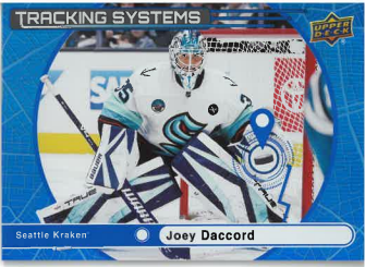 2025-26 UD Series I Tracking Systems Joey Daccord č. TS-4