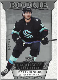 2022-23 UD Exquisite Collection Rookie Matty Beniers /399 č. R-25