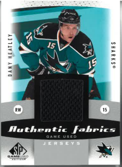 2010-11 UD SP Game Used Authentic fabrics Dany Heatley č. AF-DH