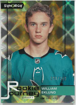 2021-22 UD Synergy Rookie Journey Draft Gold William Eklund /249 č. RJ-3