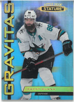 2021-22 UD Stature Gravitas Brent Burns č. G-8