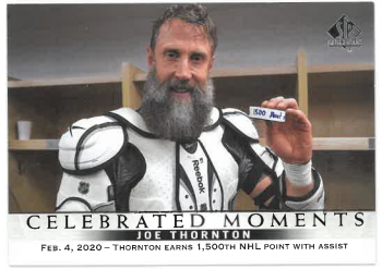2020-21 UD SP Authentic Celebrated Moments Joe Thornton č. 104