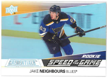 2021-22 UD Credentials Speed Of The Game Jake Neighbours č. SGR25