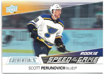 2021-22 UD Credentials Speed Of The Game Scott Perunovich č. SGR17