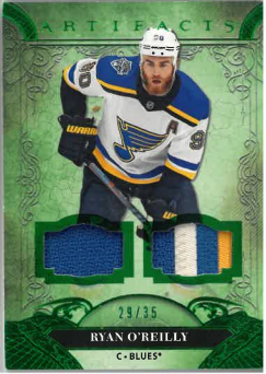 2020-21 UD Artifacts Emerald Green Jersey Patch Ryan Oreilly /35 č. 121