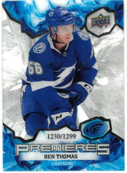 2021-22 UD Ice Premieres Ben Thomas /1299 č. 170