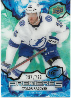 2021-22 UD Ice Premieres Green Taylor Raddysh /799 č. 182