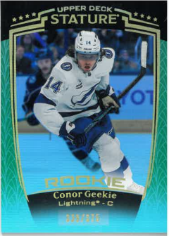 2024-25 UD Stature Green Rookie Conor Geekie /375 č. 33