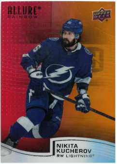 2021-22 UD Allure Rainbow Red/Orange Nikita Kucherov č. R-99