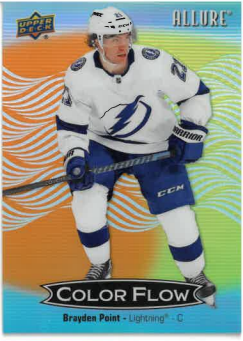 2024-25 UD Allure Color Flow Orange-Yellow Brayden Point č. CFL-12