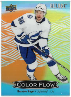 2024-25 UD Allure Color Flow Orange-Yellow Brandon Hagel č. CFL-11