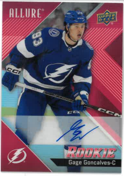 2024-25 UD Allure Red Rainbow Auto Rookie Gage Goncalves č. 113