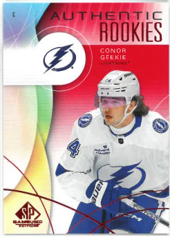 2024-25 UD SP Game Used Authentic Rookies Red Connor Geekie č. 256
