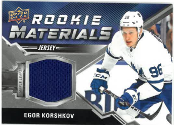 2020-21 UD Series 2 Rookie Materials Egor Korshkov č. RM-EK