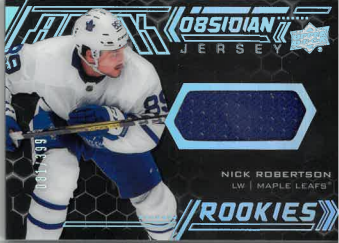 2020-21 UD Black Obsidian Jersey Nick Robertson /399 č. ORJ-NR