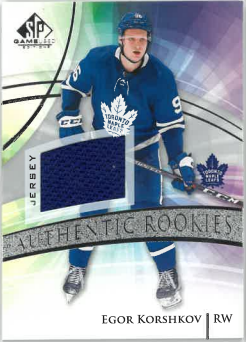 2020-21 UD SP Game Used Authentic Rookies Jersey Egor Korshkov č. 153
