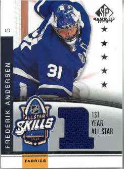 2020-21 UD SP Game Used 1ST Year All-Star Frederic Andersen č. AS1-FA