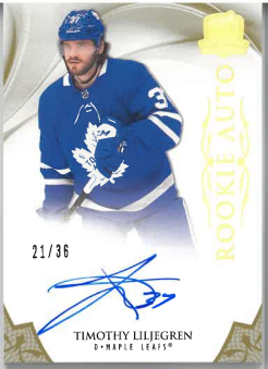 2020-21 UD The Cup Rookie Auto Timothy Liljegren /36 č. 106